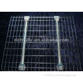 Steel wire mesh deck railing for storage rack